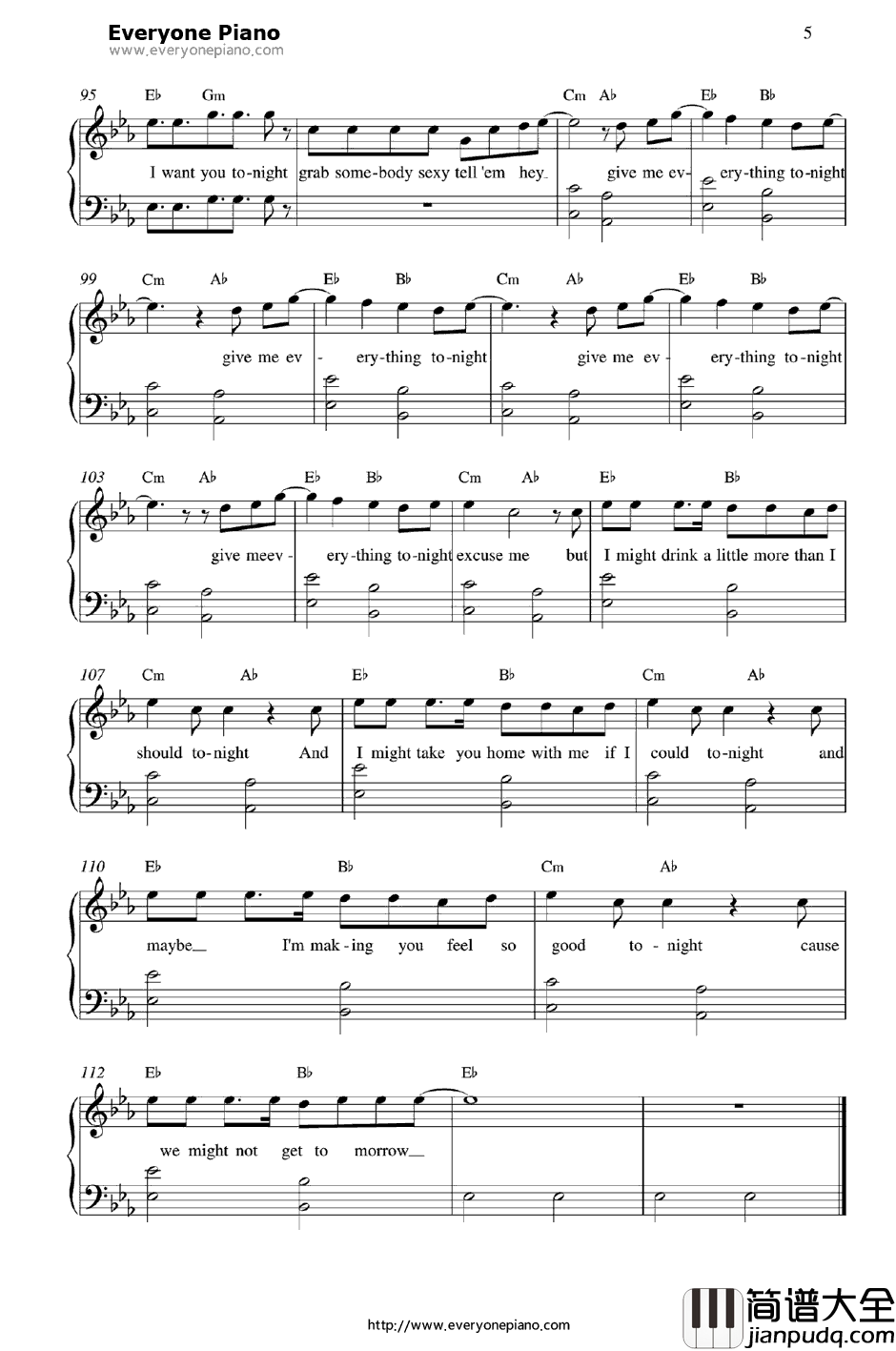 Give_Me_Everything钢琴谱_Pitbull