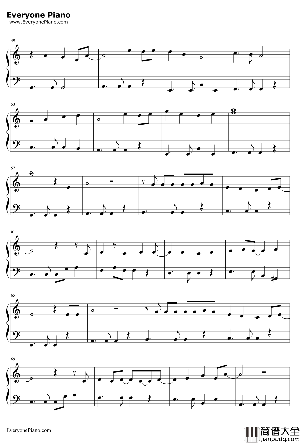 ひなげし钢琴谱_中岛美智代_乱马1/2热斗篇ED5