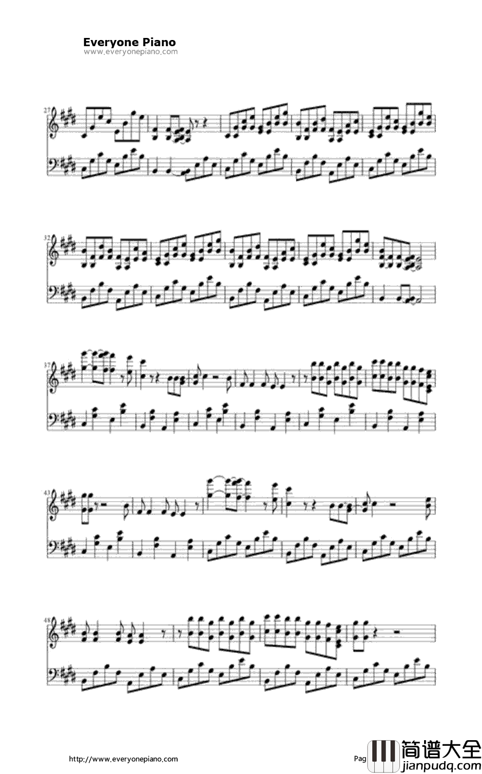 Good_Feeling钢琴谱_FloRida