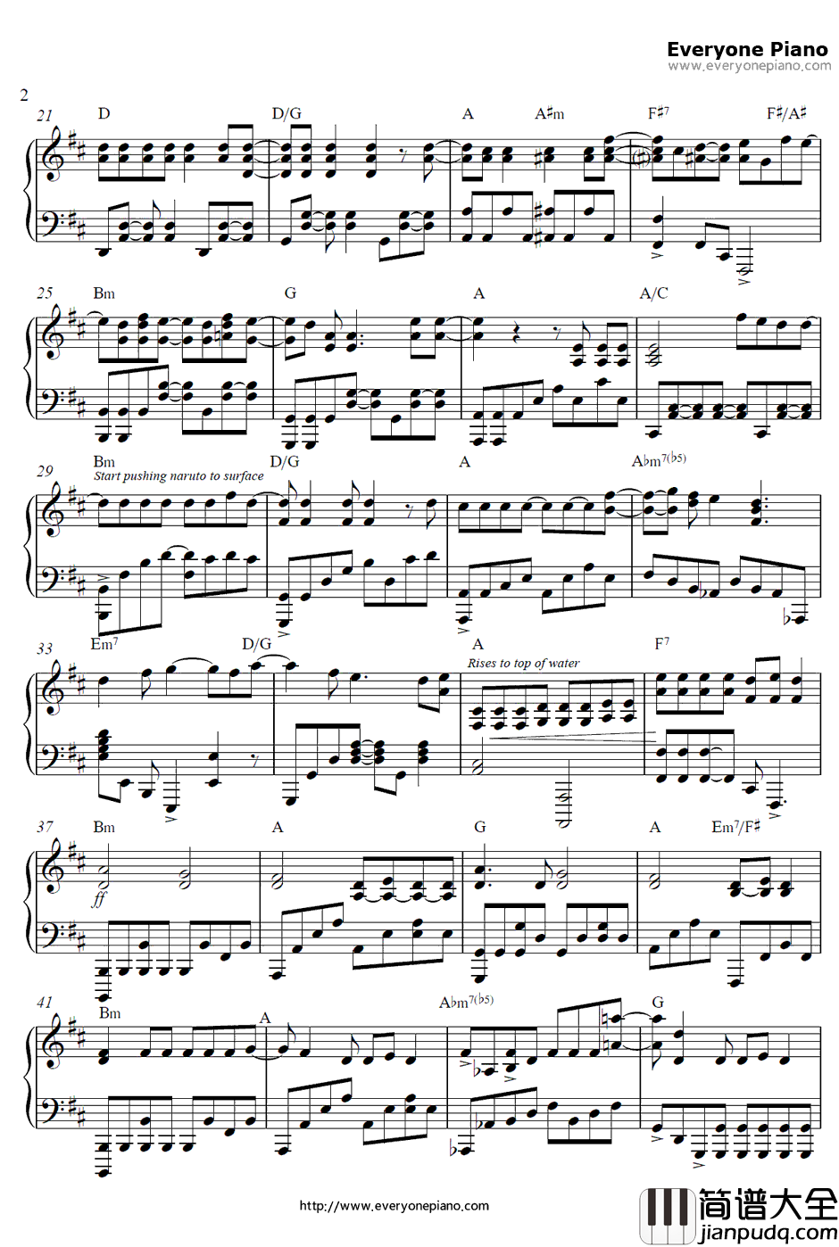 Diver钢琴谱_NICOTouchestheWalls_火影忍者疾风传OP8