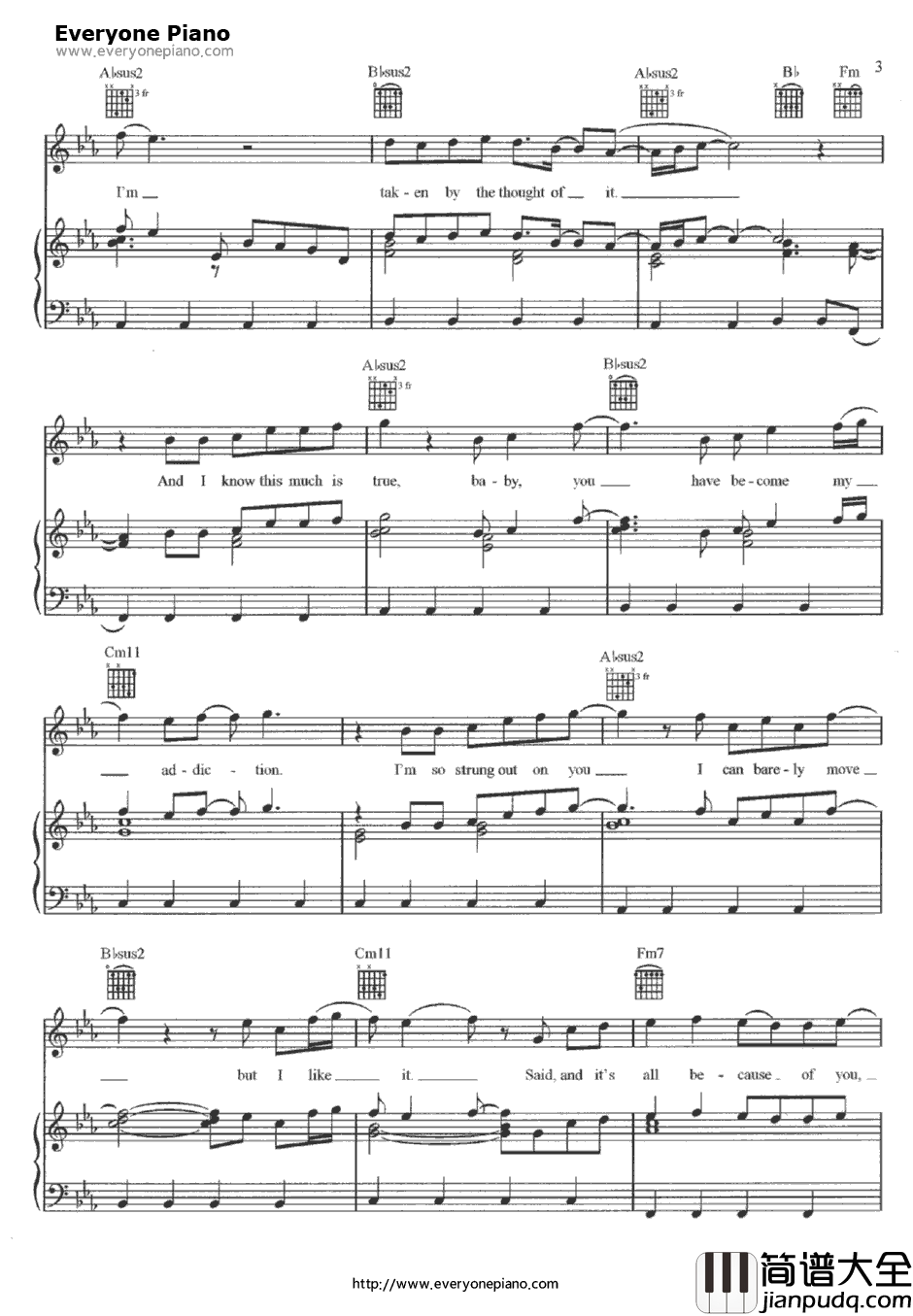 Because_of_You钢琴谱_Ne_Yo