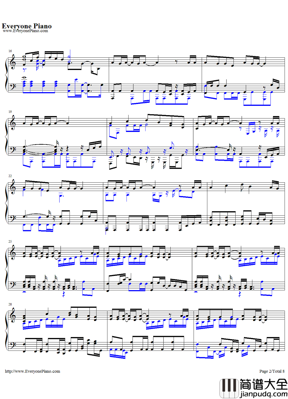 BEYOND_THE_TIME钢琴谱_TMNETWORK_机动战士高达逆袭的夏亚主题歌