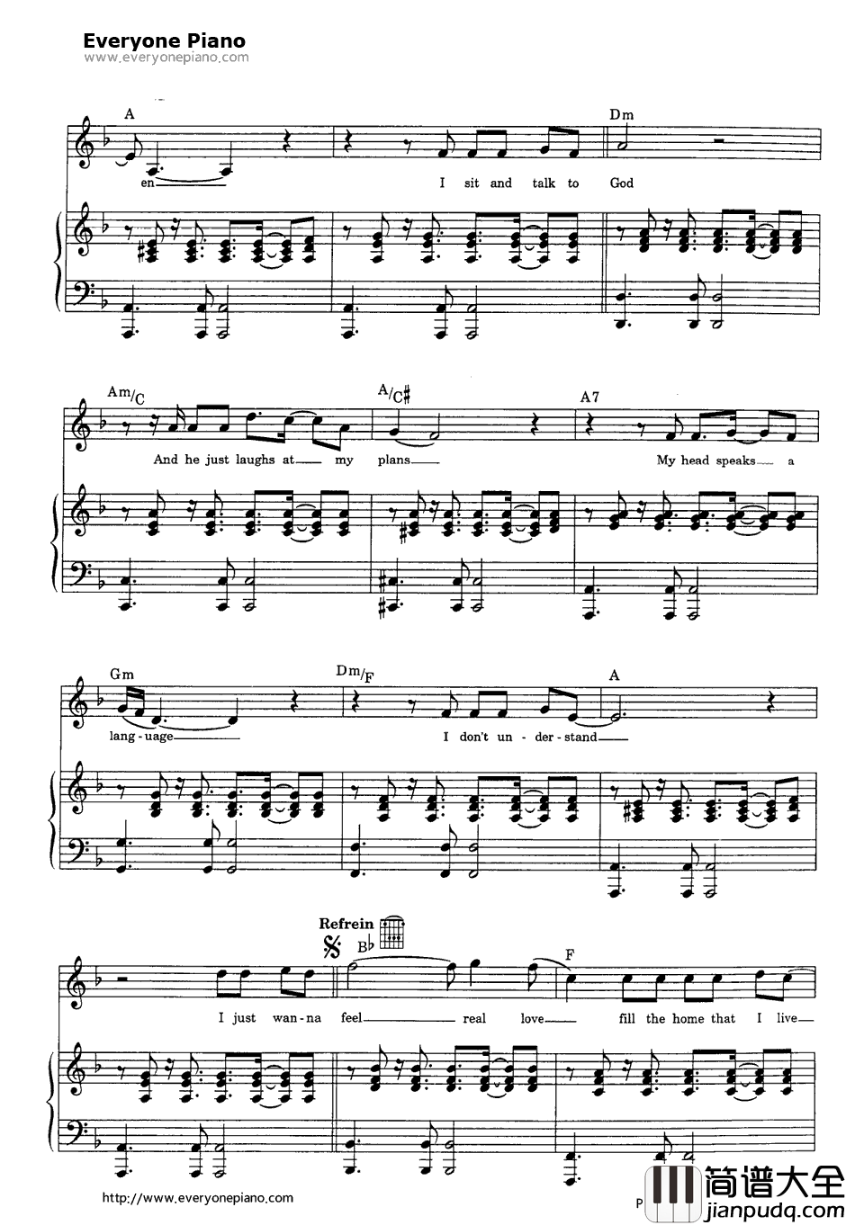 Feel钢琴谱_RobbieWilliams