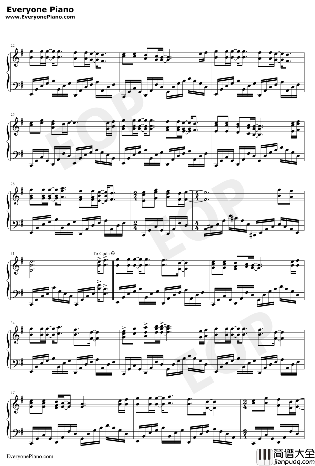 秋天不回来钢琴谱__王强