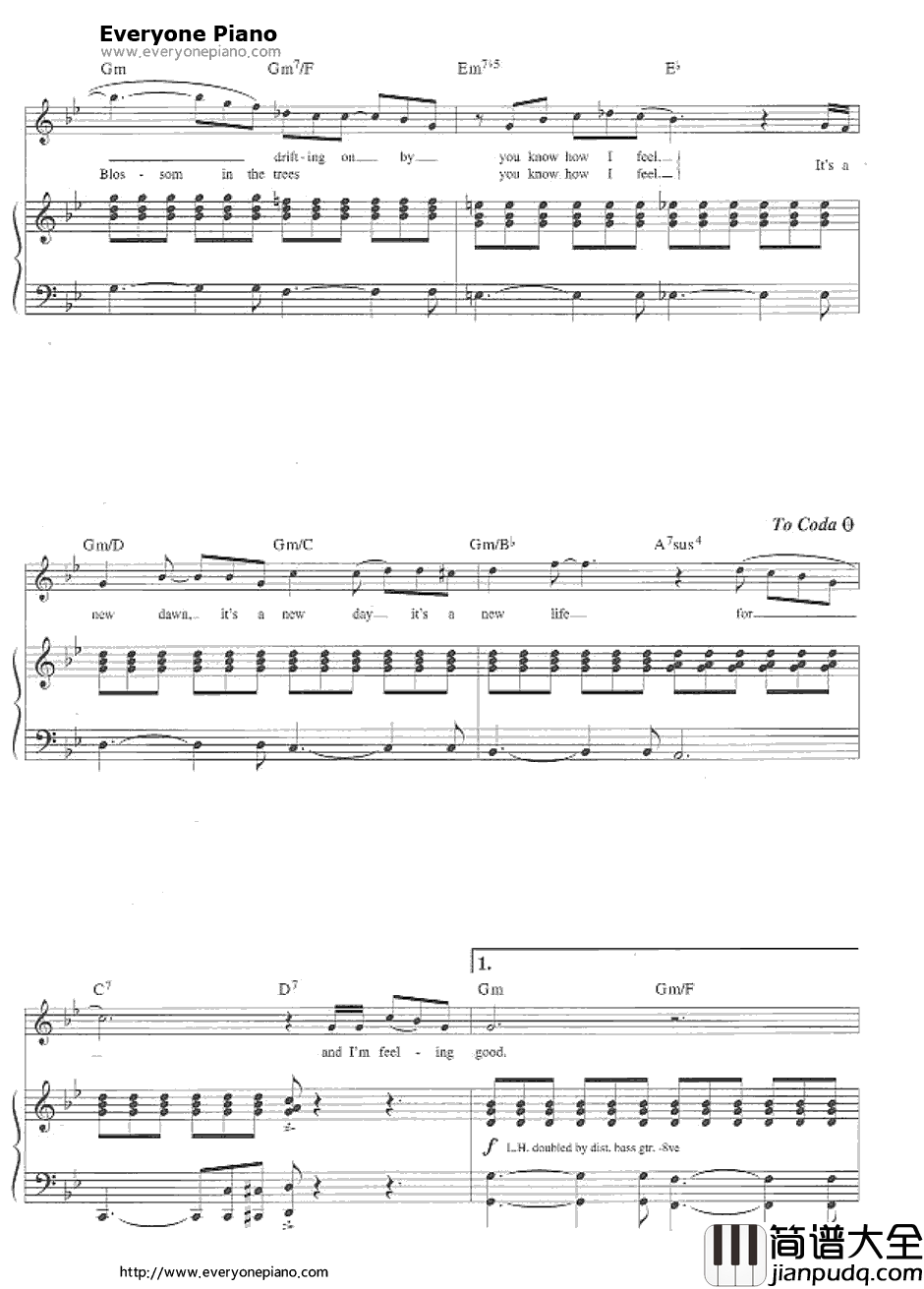 Feeling_Good钢琴谱_Muse