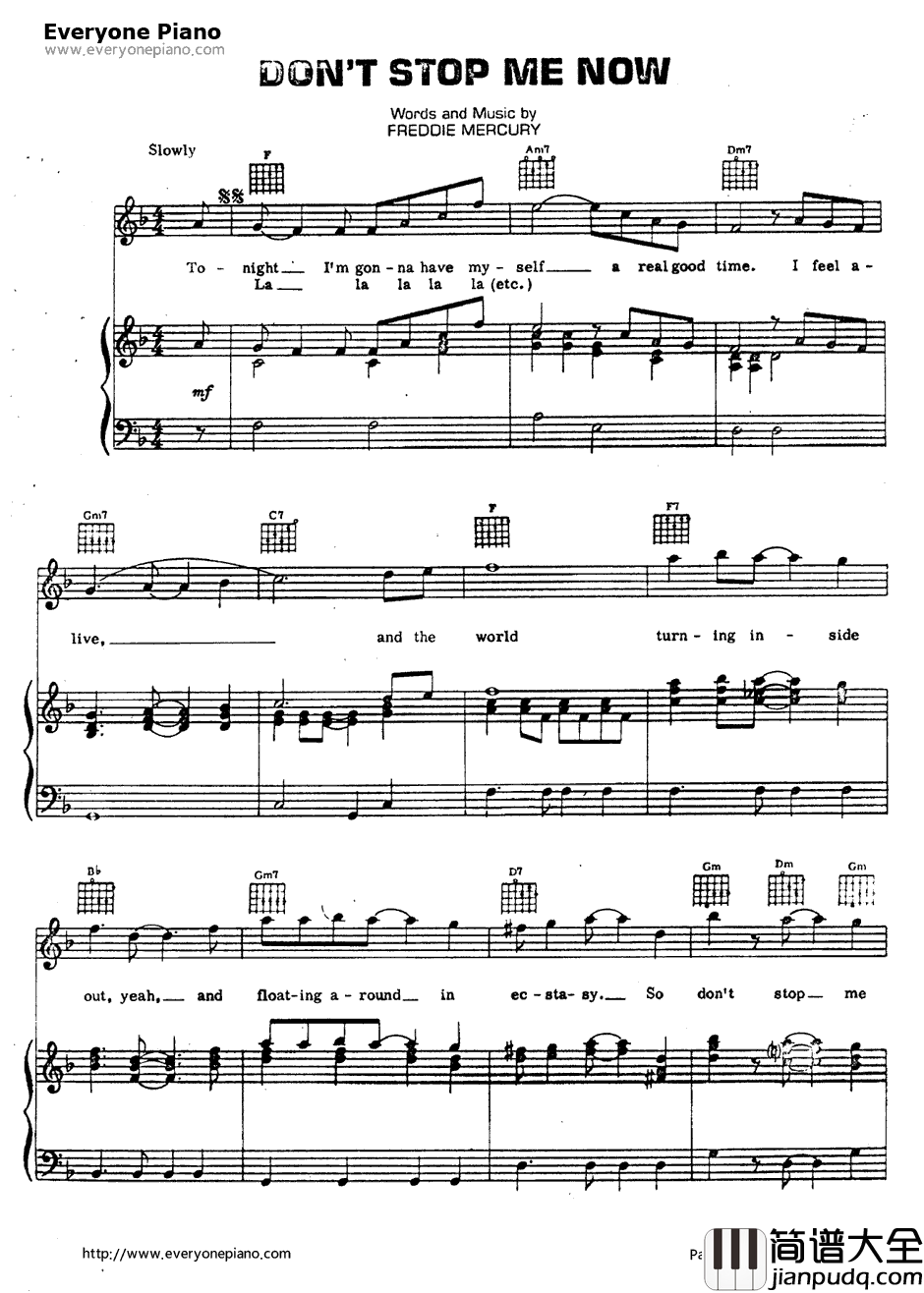 Don't_Stop_Me_Now钢琴谱_Queen