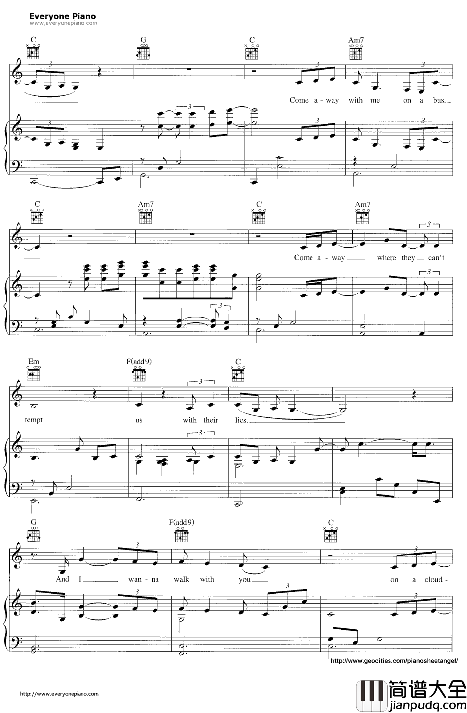 Come_Away_with_Me钢琴谱_NorahJones