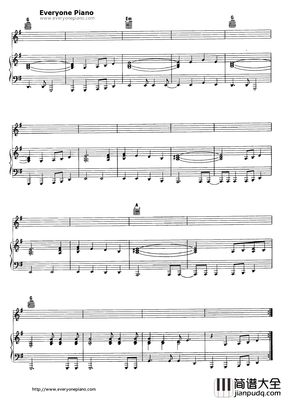 Wish_You_Were_Here钢琴谱_PinkFloyd