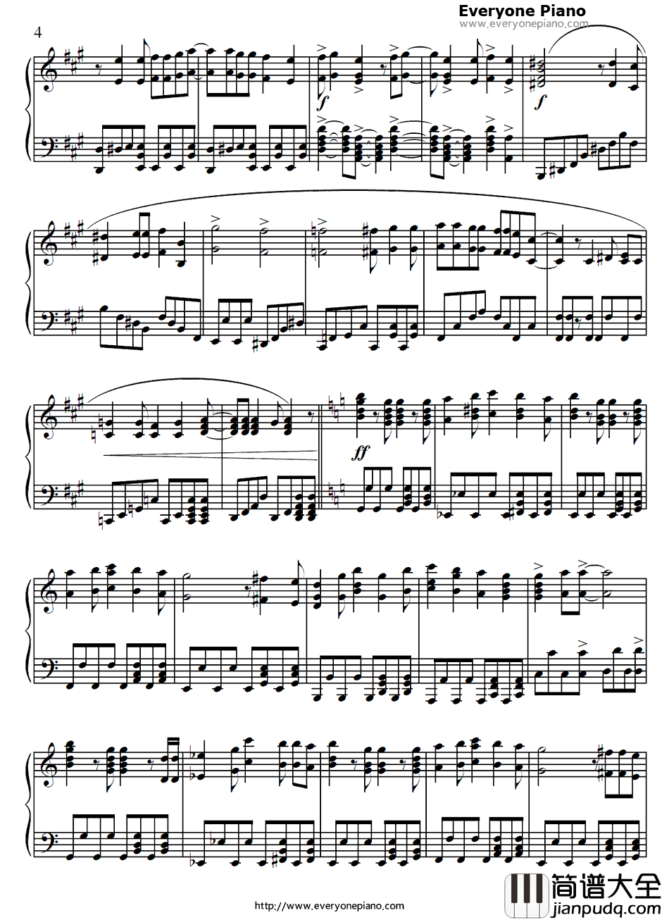 カッコ悪いIloveyou!钢琴谱_FrenchKiss(フレンチ・キス)_太逊了Iloveyou!_学园救援团OP1