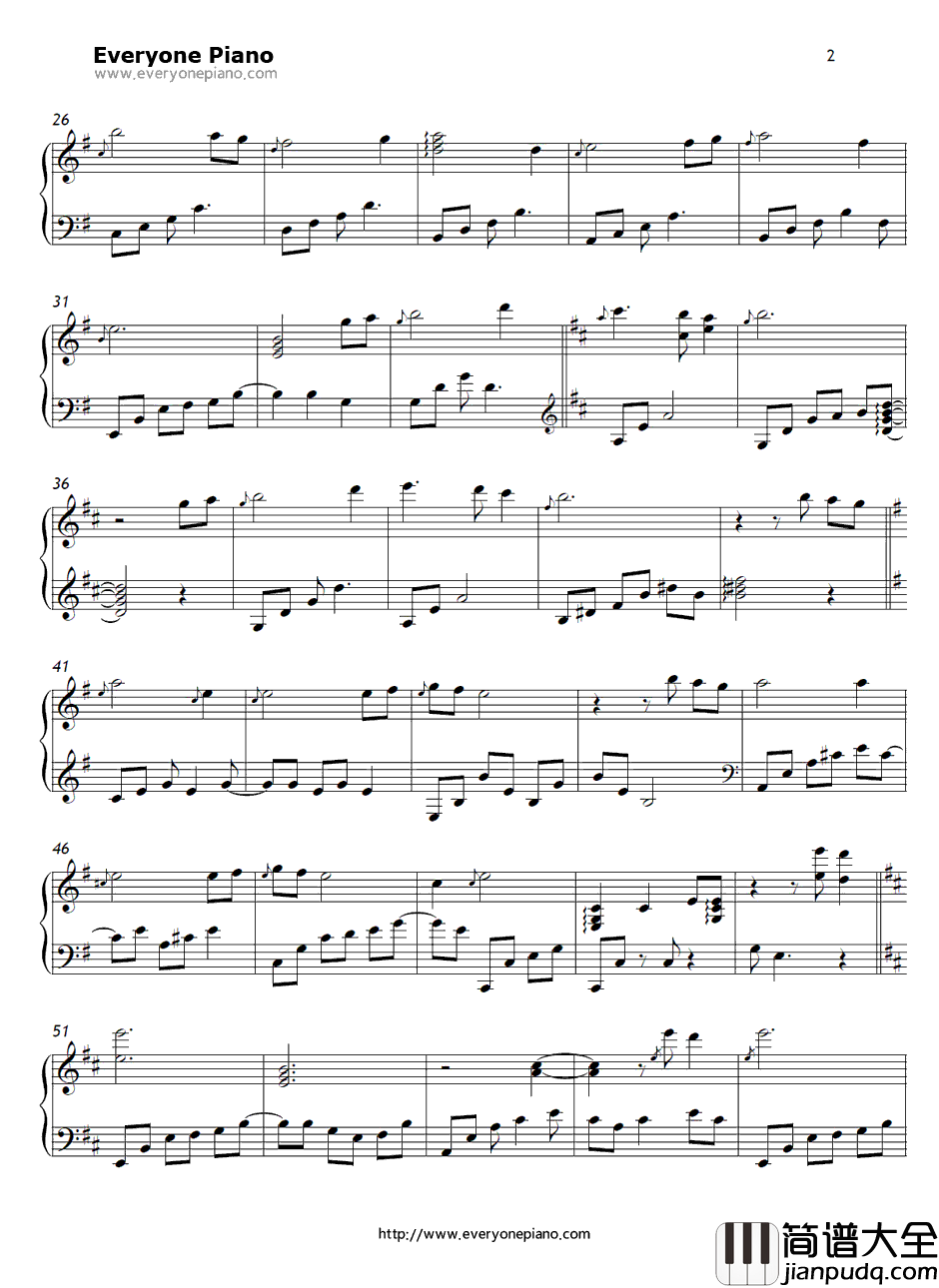 You_Were_There钢琴谱_StevenGeraghty_古堡迷踪ED_ICOED