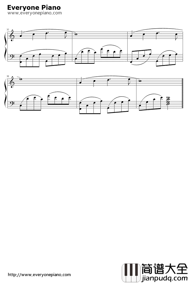 春野钢琴谱_班得瑞Bandari_OneDayinSpring