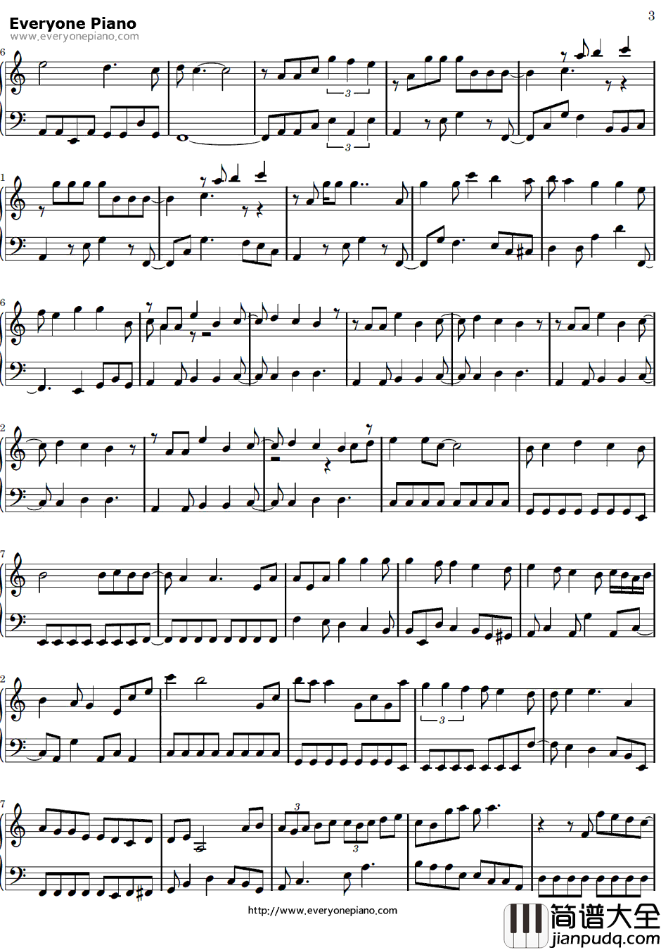 Lost_Heaven钢琴谱_L'Arc_en_Ciel_剧场版钢之炼金术师香巴拉的征服者ED