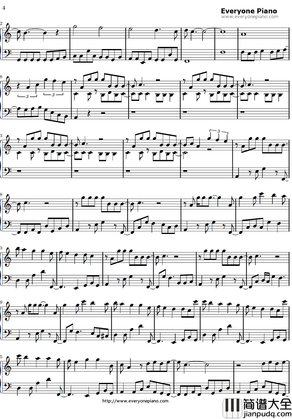 Lost_Heaven钢琴谱_L'Arc_en_Ciel_剧场版钢之炼金术师香巴拉的征服者ED