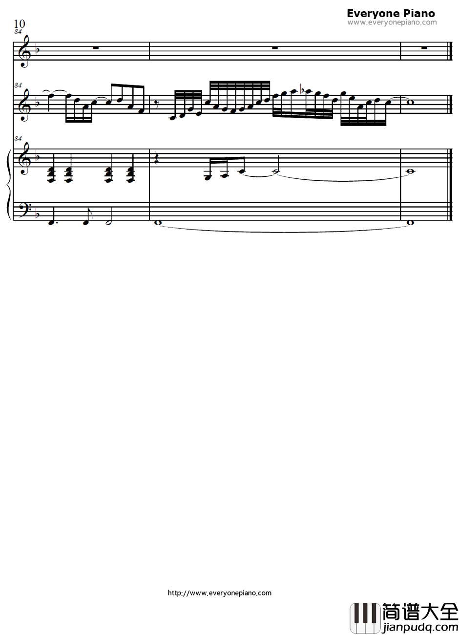 ガラスの华钢琴谱_绪方理奈(CV:水树奈奈)_白色相簿OST