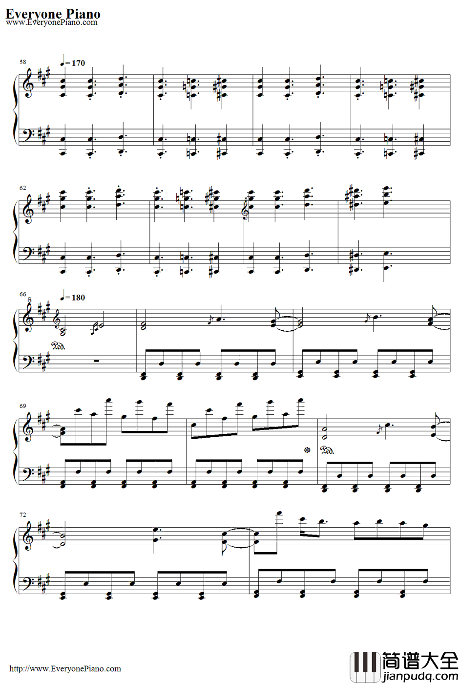 神さびた古戦场~SuwaFoughtenField钢琴谱_八坂神奈子_东方风神录~MountainofFaith主题曲