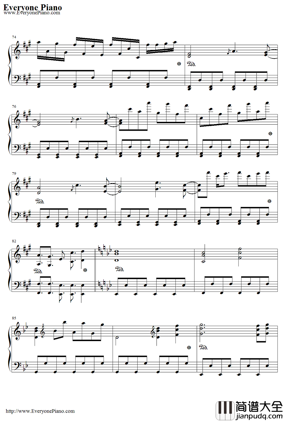 神さびた古戦场~SuwaFoughtenField钢琴谱_八坂神奈子_东方风神录~MountainofFaith主题曲