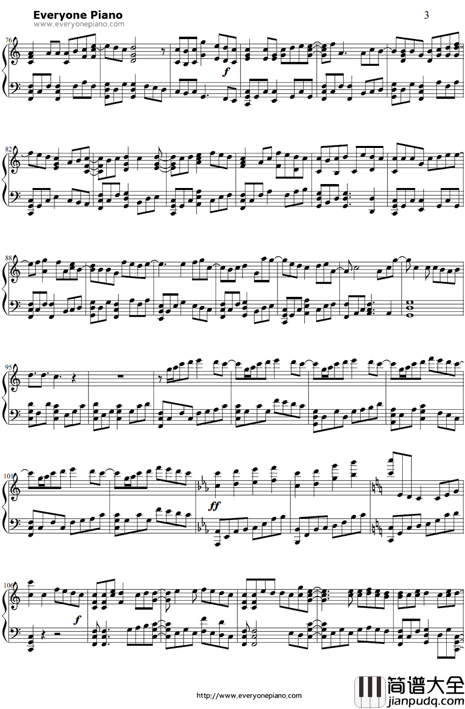 仆たちの歌钢琴谱_佐香智久_绝园的暴风雨ED2