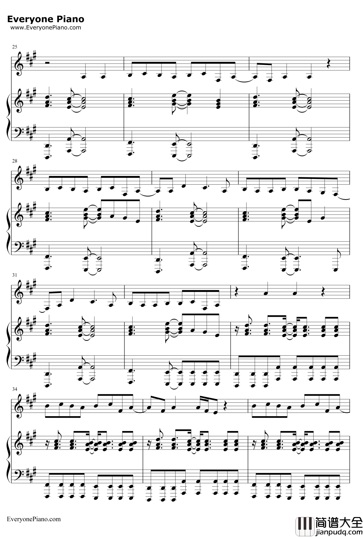 Ghost钢琴谱_EllaHenderson