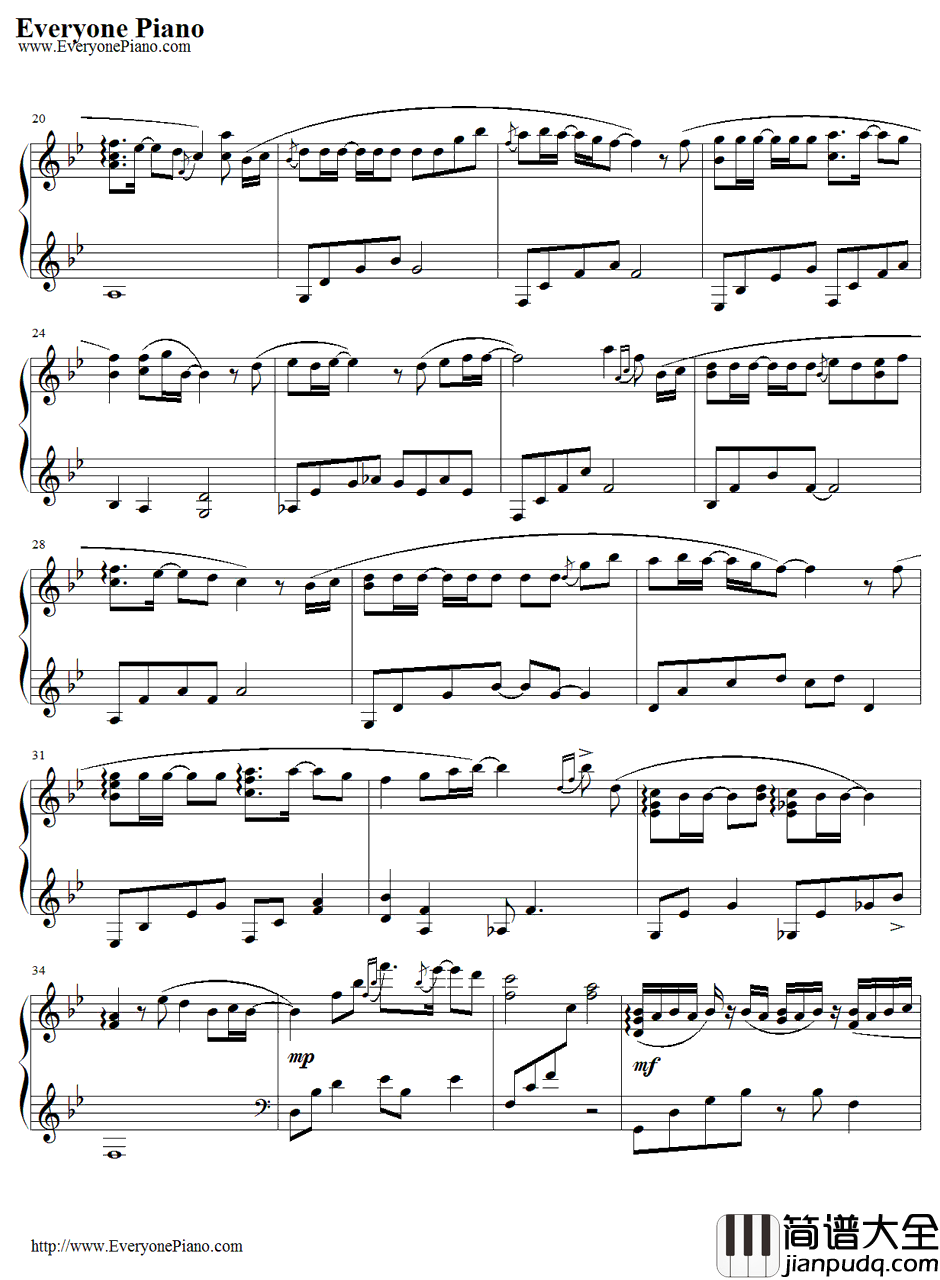 桜の花びらたち钢琴谱_AKB48_樱花的花瓣们_AKB48