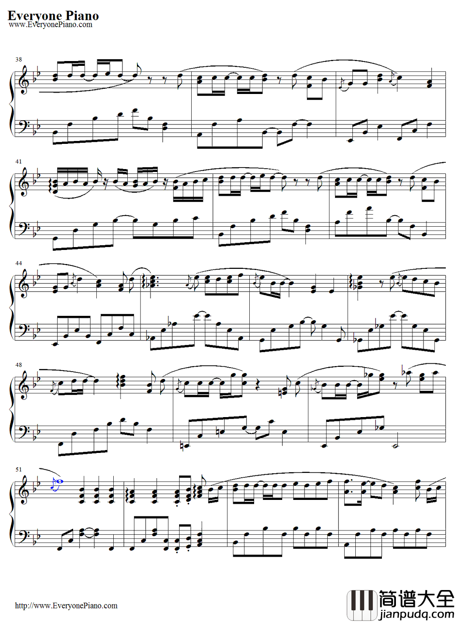 桜の花びらたち钢琴谱_AKB48_樱花的花瓣们_AKB48