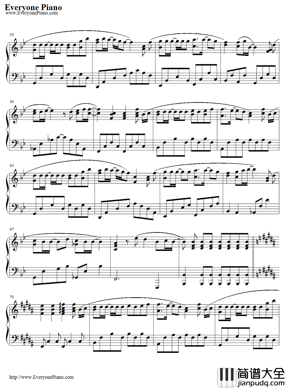 桜の花びらたち钢琴谱_AKB48_樱花的花瓣们_AKB48