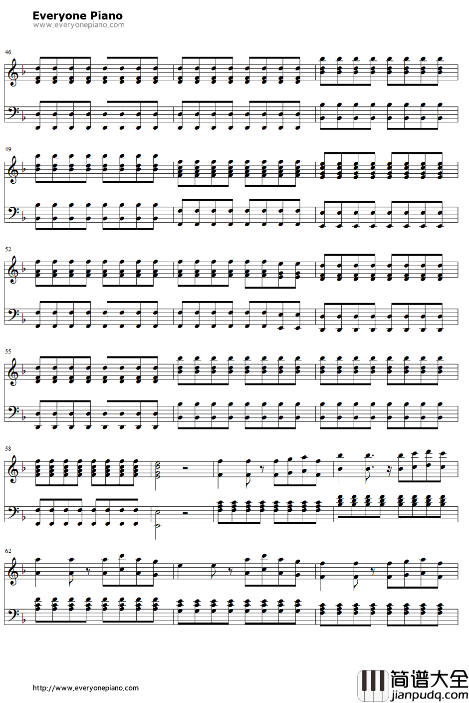 We_Are_Young钢琴谱_Fun_欢乐合唱团OST