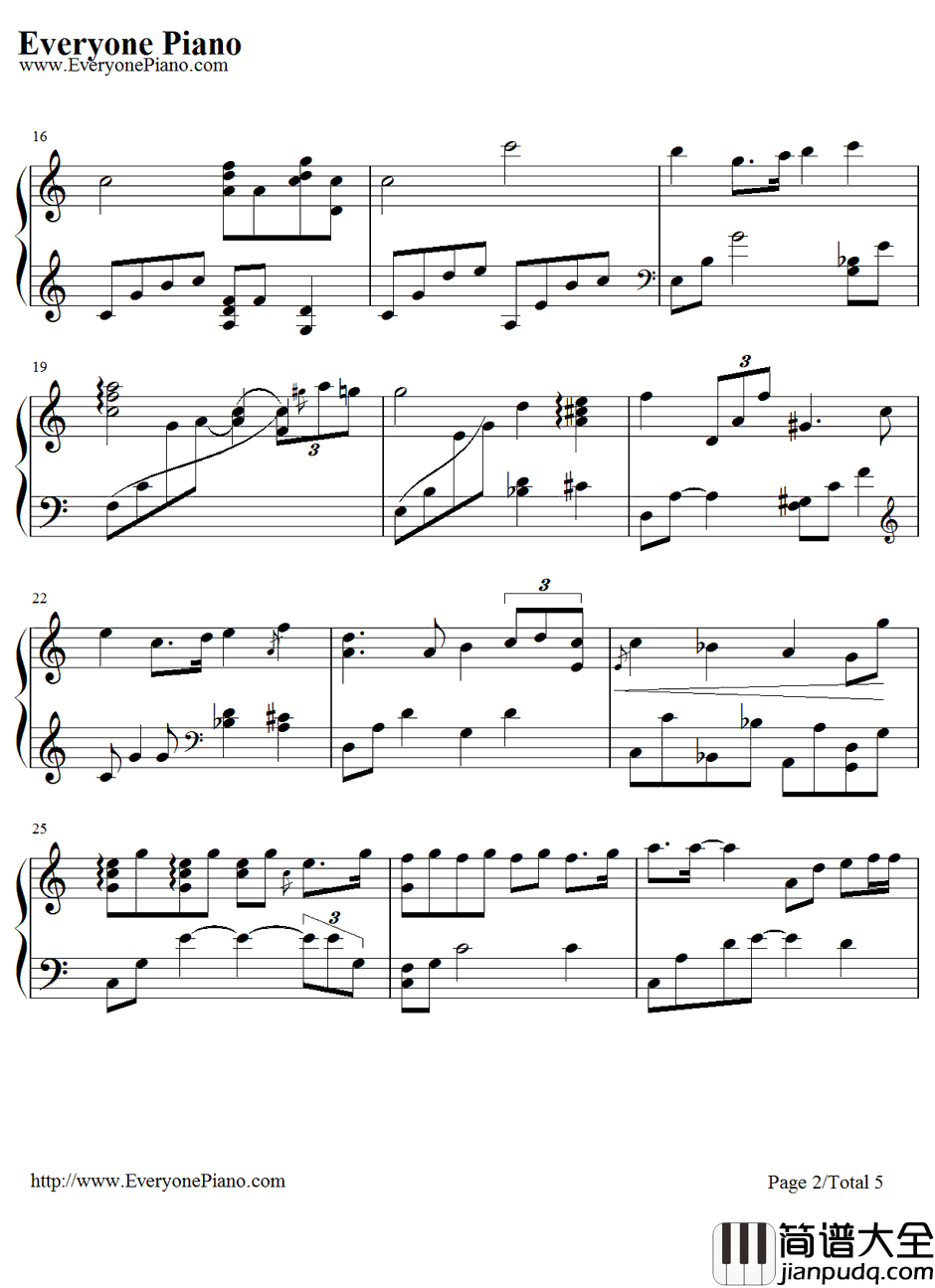 Over_The_Rain_bow钢琴谱_NanaMouskouri