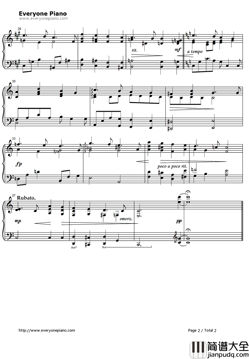 I_Heard_the_Bells_on_Christmas_Day钢琴谱_DavidHuntsinger