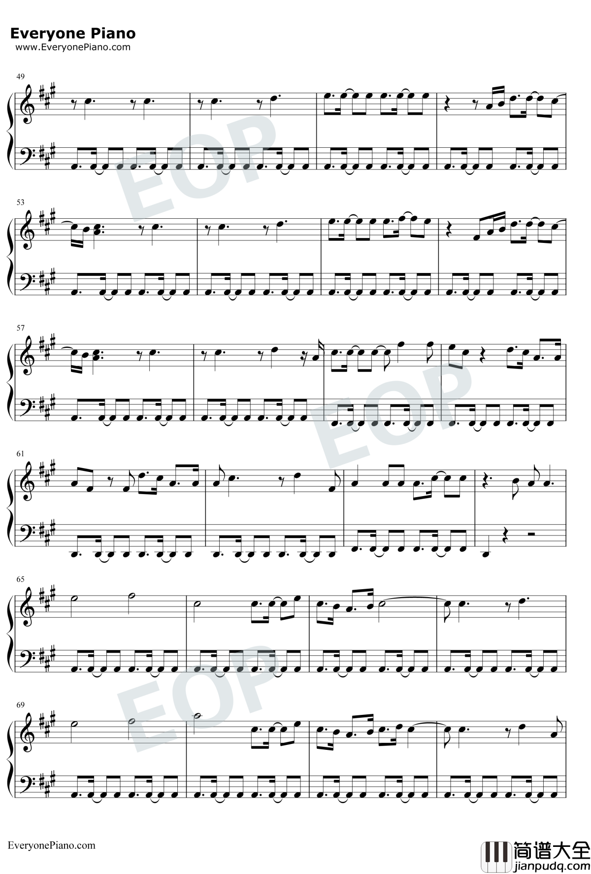 I_Lived钢琴谱_OneRepublic