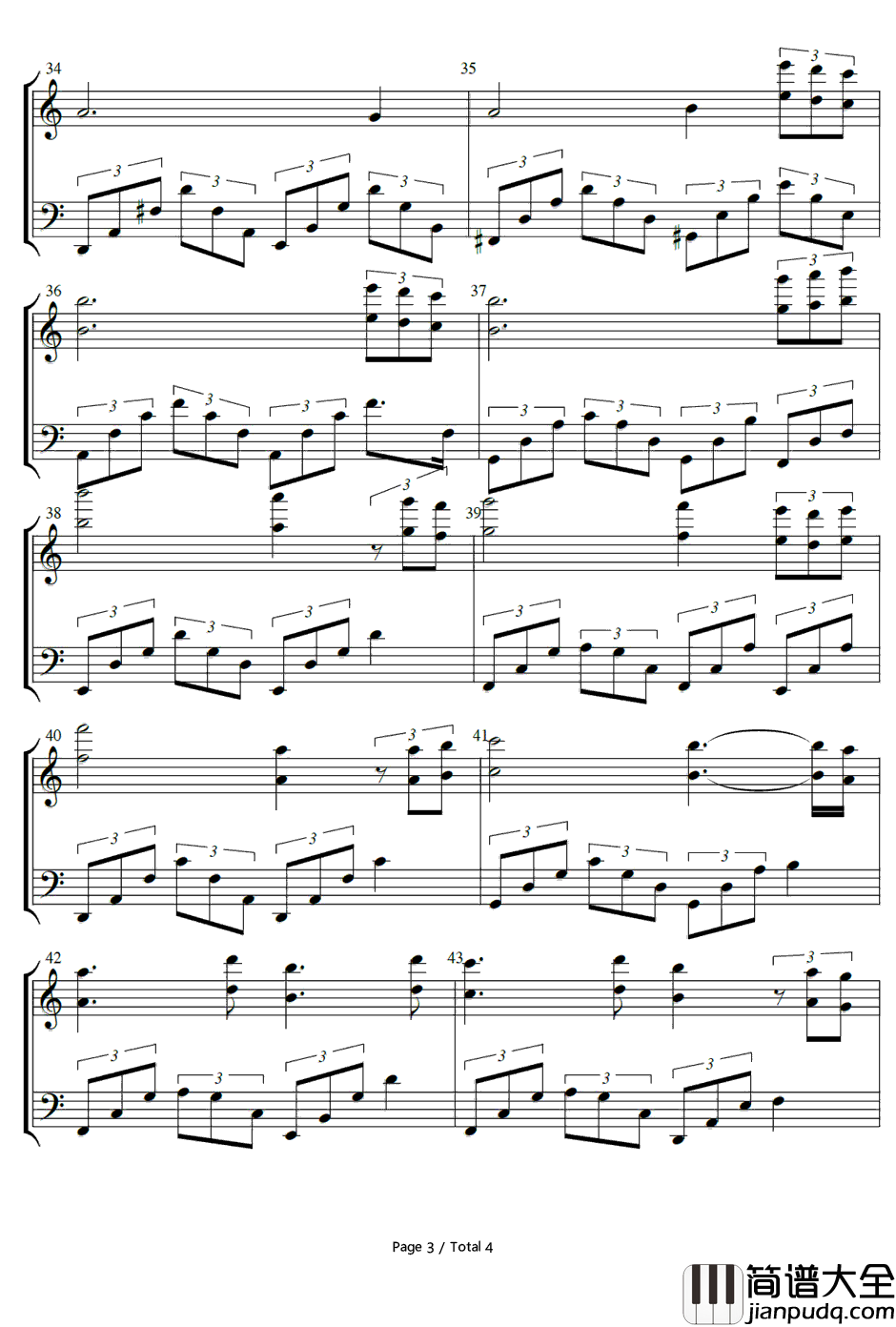 Never_Again钢琴谱_青木カレン_昼颜插曲