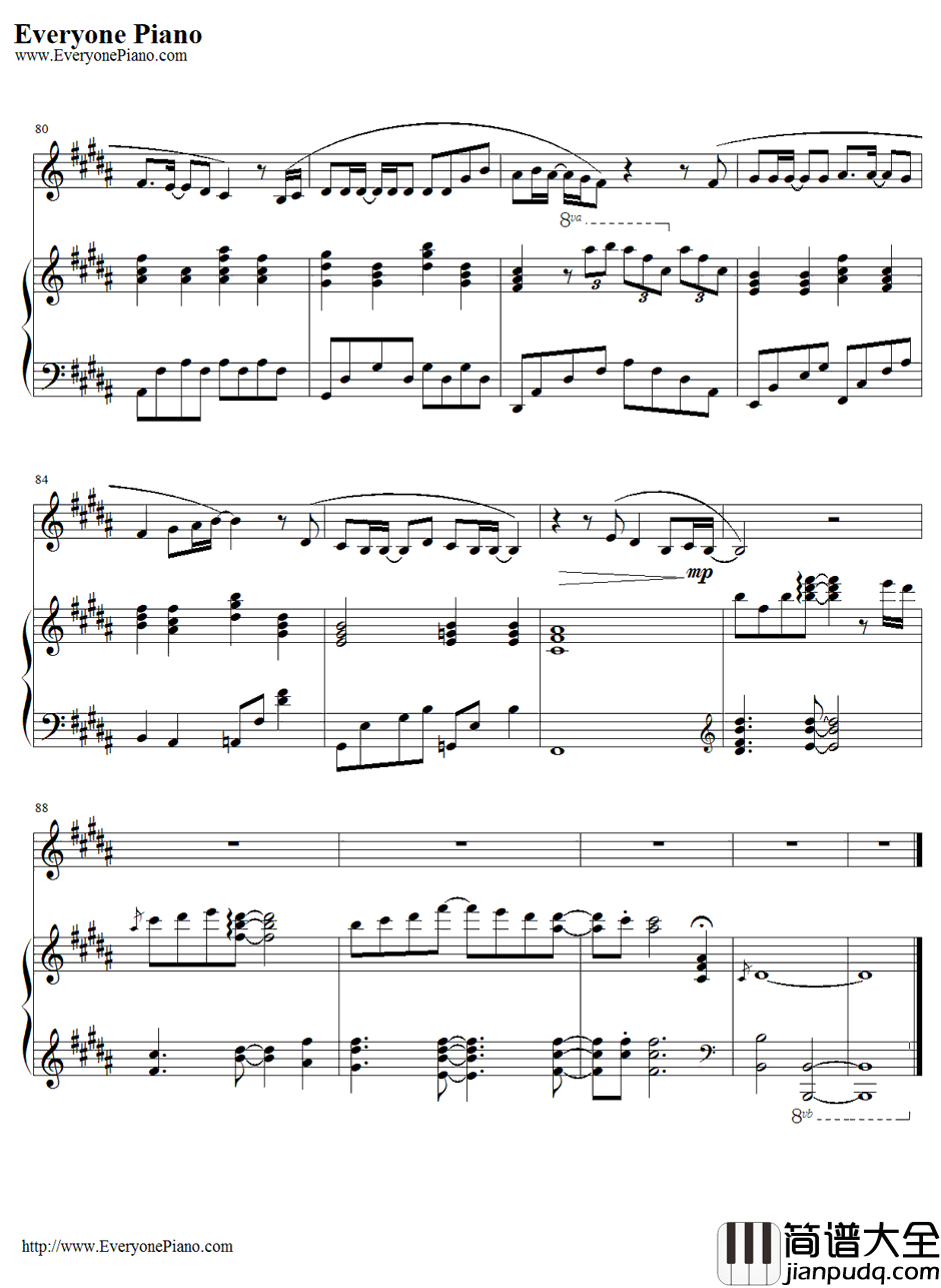 桜の花びらたち钢琴谱_前田敦子(AKB48)_伴奏版_前田敦子_AKB48