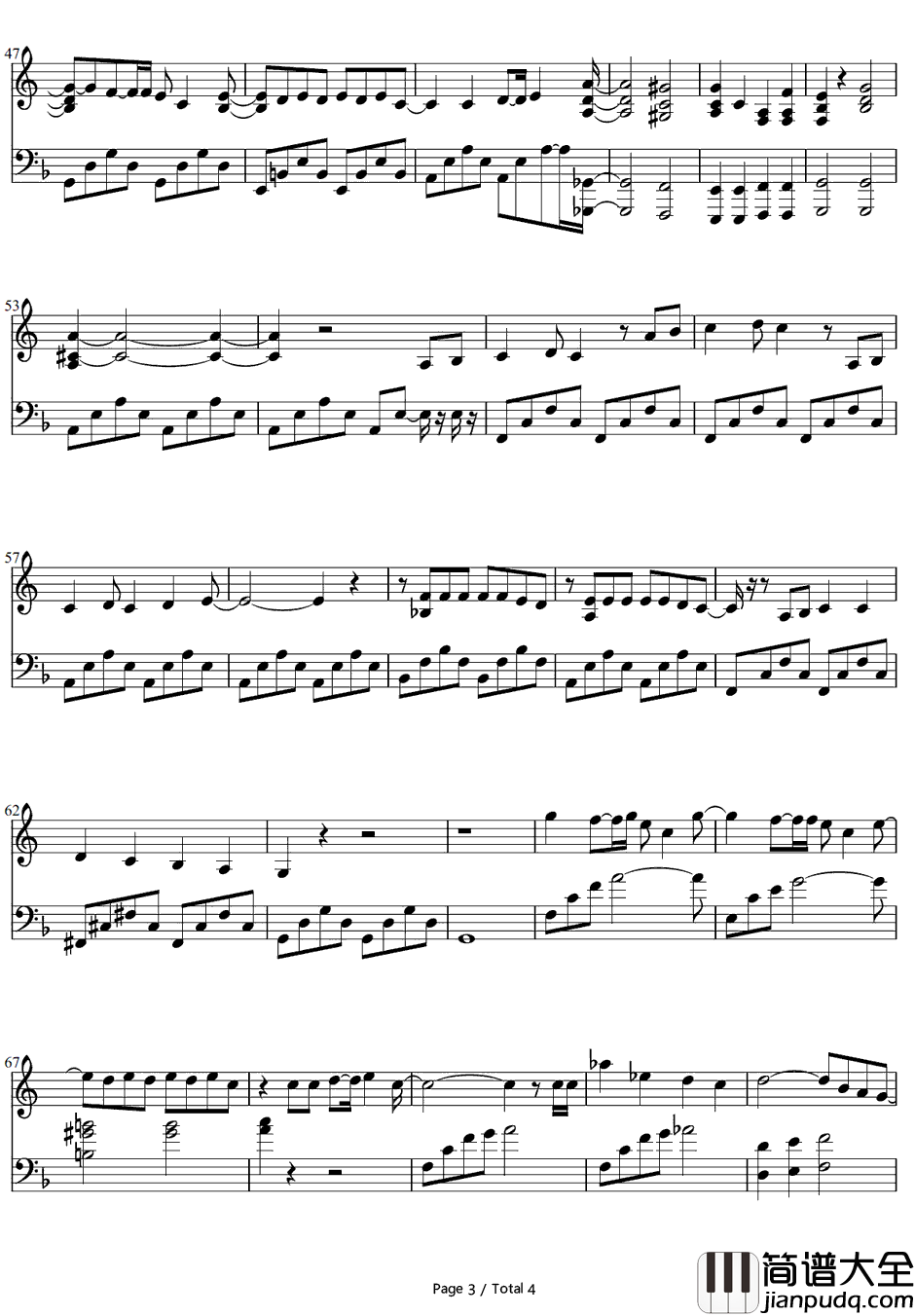 ウィーゴー钢琴谱_北谷洋_海贼王OP15