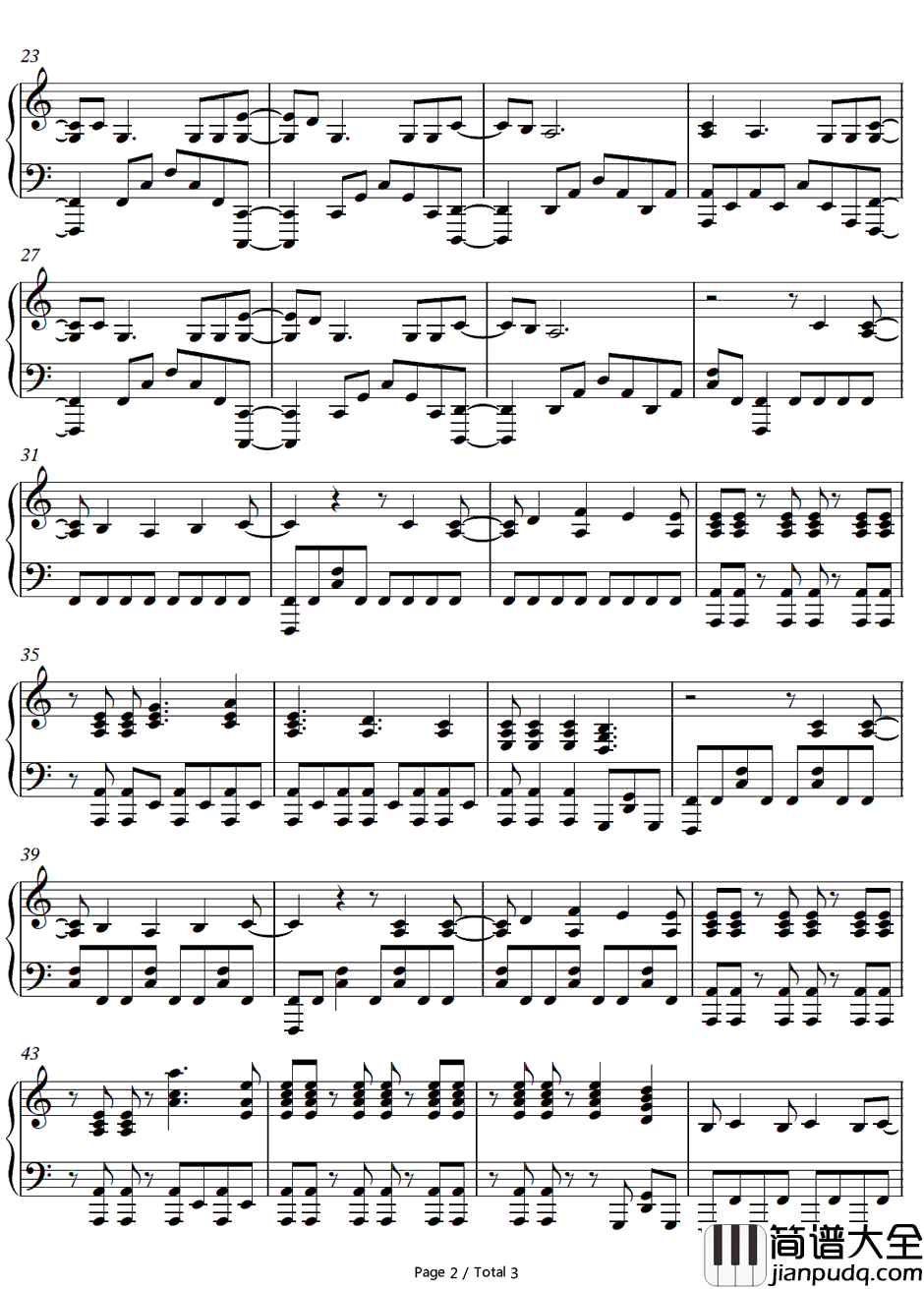 ANGEL钢琴谱_angela(アンジェラ)_核爆默示录OP