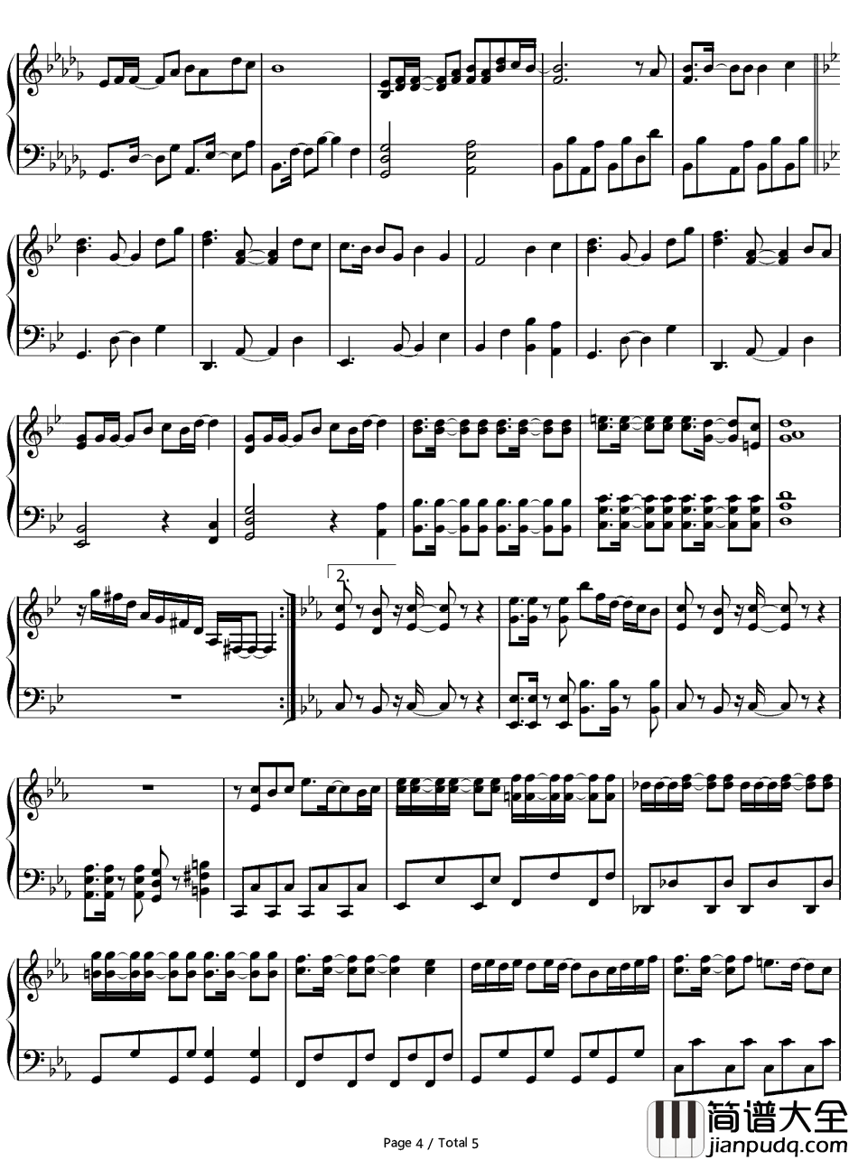 BELIEVEMY_VOICE钢琴谱_一之濑时也(宫野真守)_歌之王子殿下OST