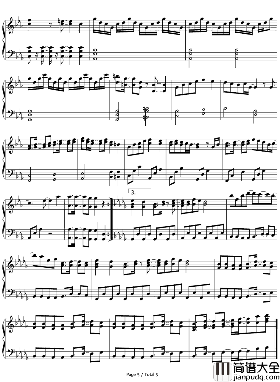 BELIEVEMY_VOICE钢琴谱_一之濑时也(宫野真守)_歌之王子殿下OST