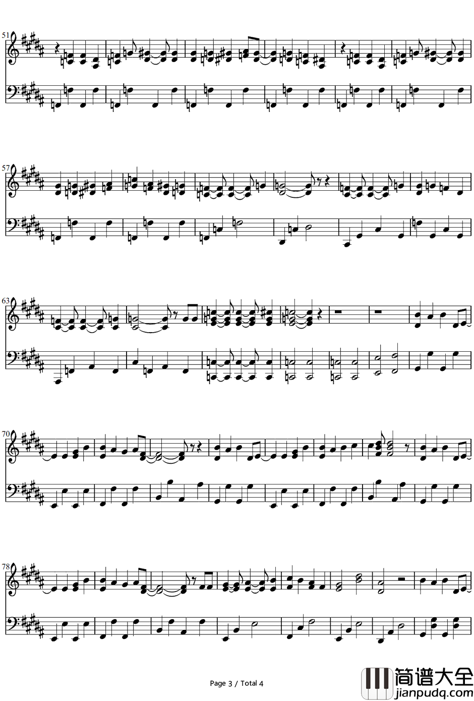 永久のキズナ钢琴谱_Daisy×Daisy_妖精的尾巴OP9