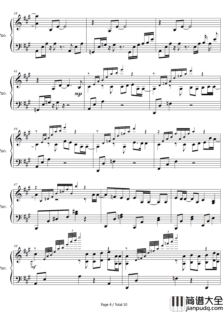 君が笑む夕暮れ钢琴谱_南条爱乃_东京暗鸦ED1