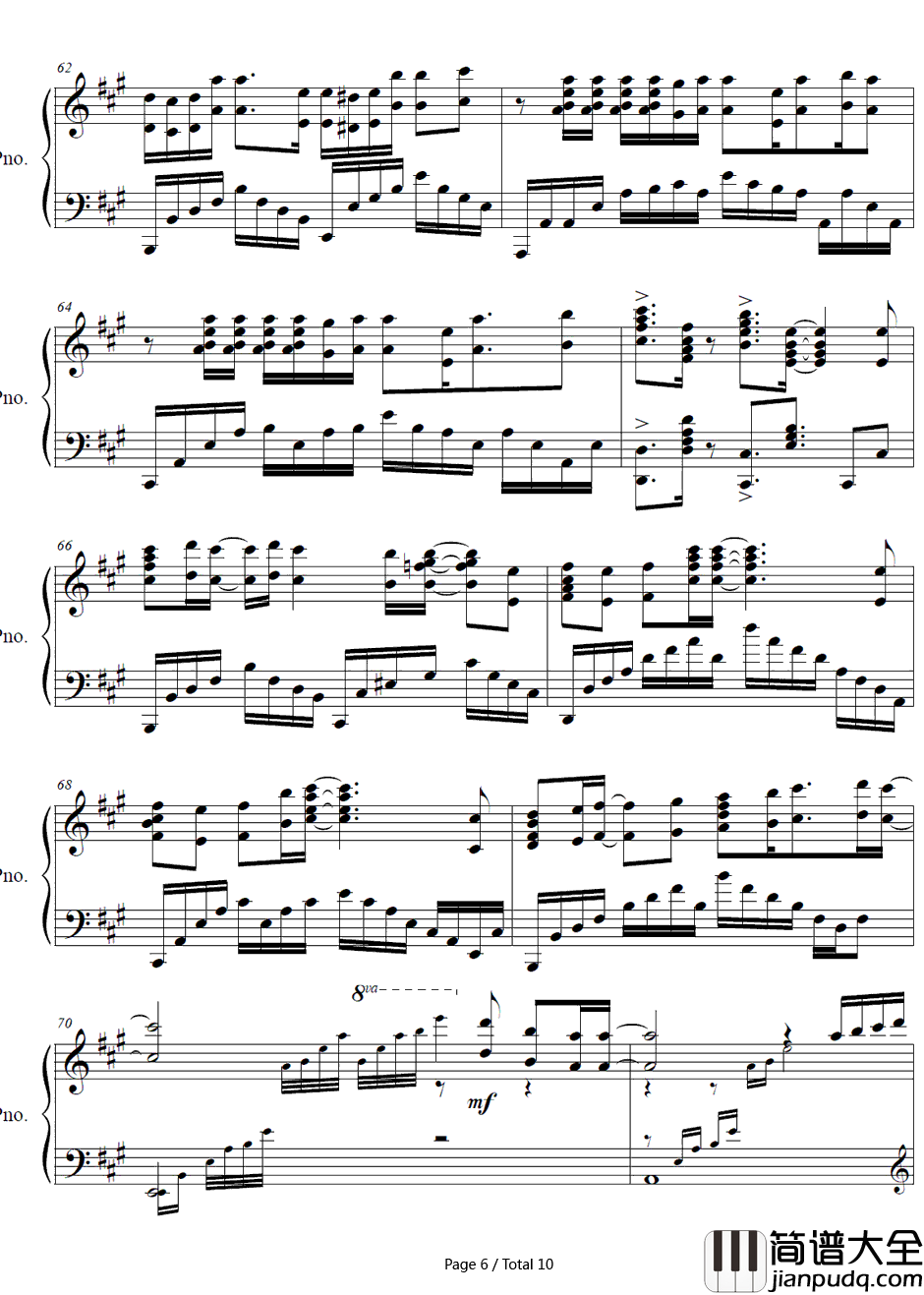 君が笑む夕暮れ钢琴谱_南条爱乃_东京暗鸦ED1