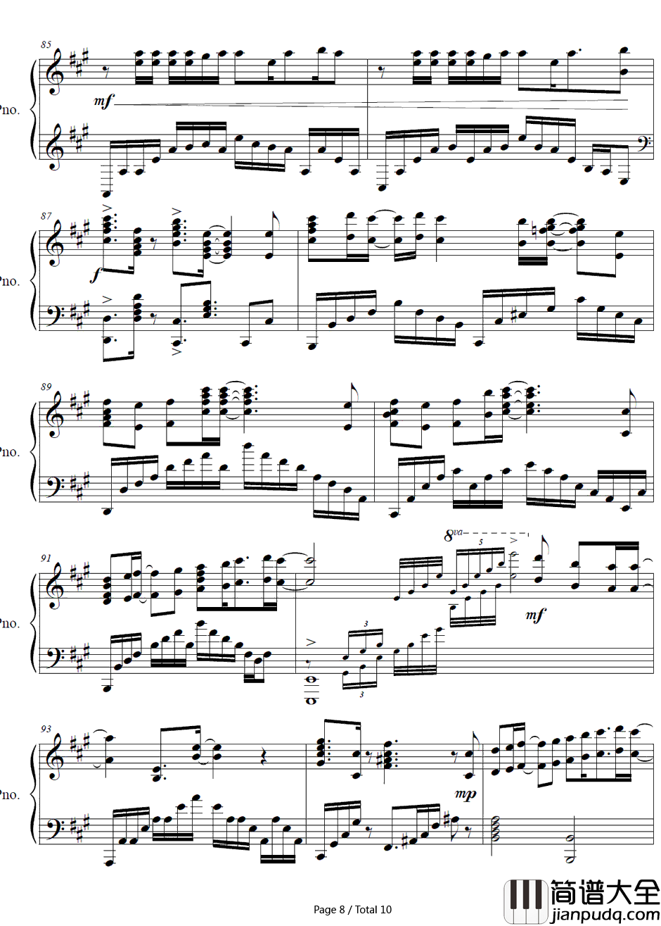 君が笑む夕暮れ钢琴谱_南条爱乃_东京暗鸦ED1