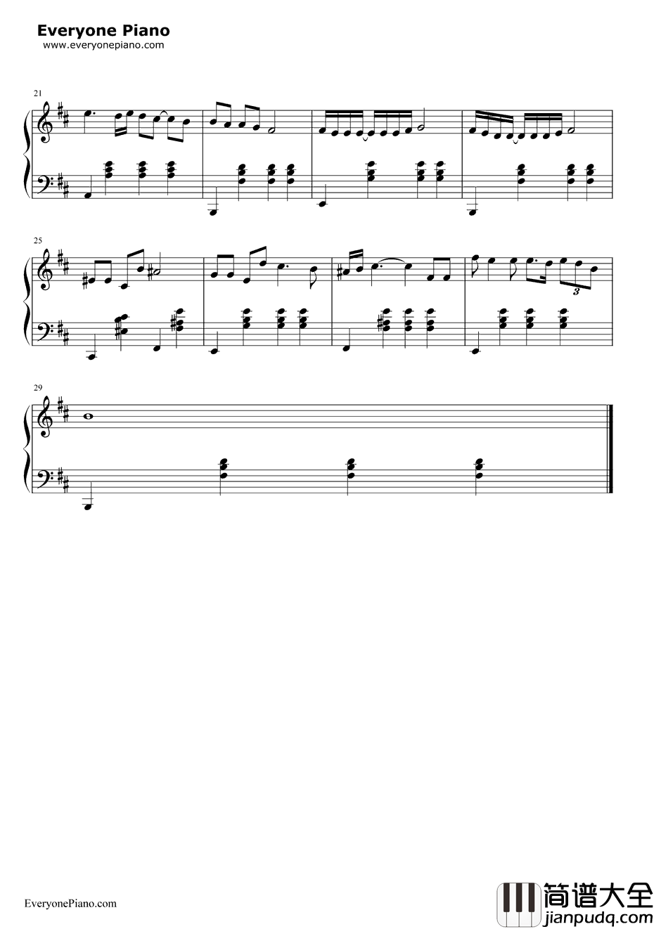 绿叶对根的情意钢琴谱_毛阿敏