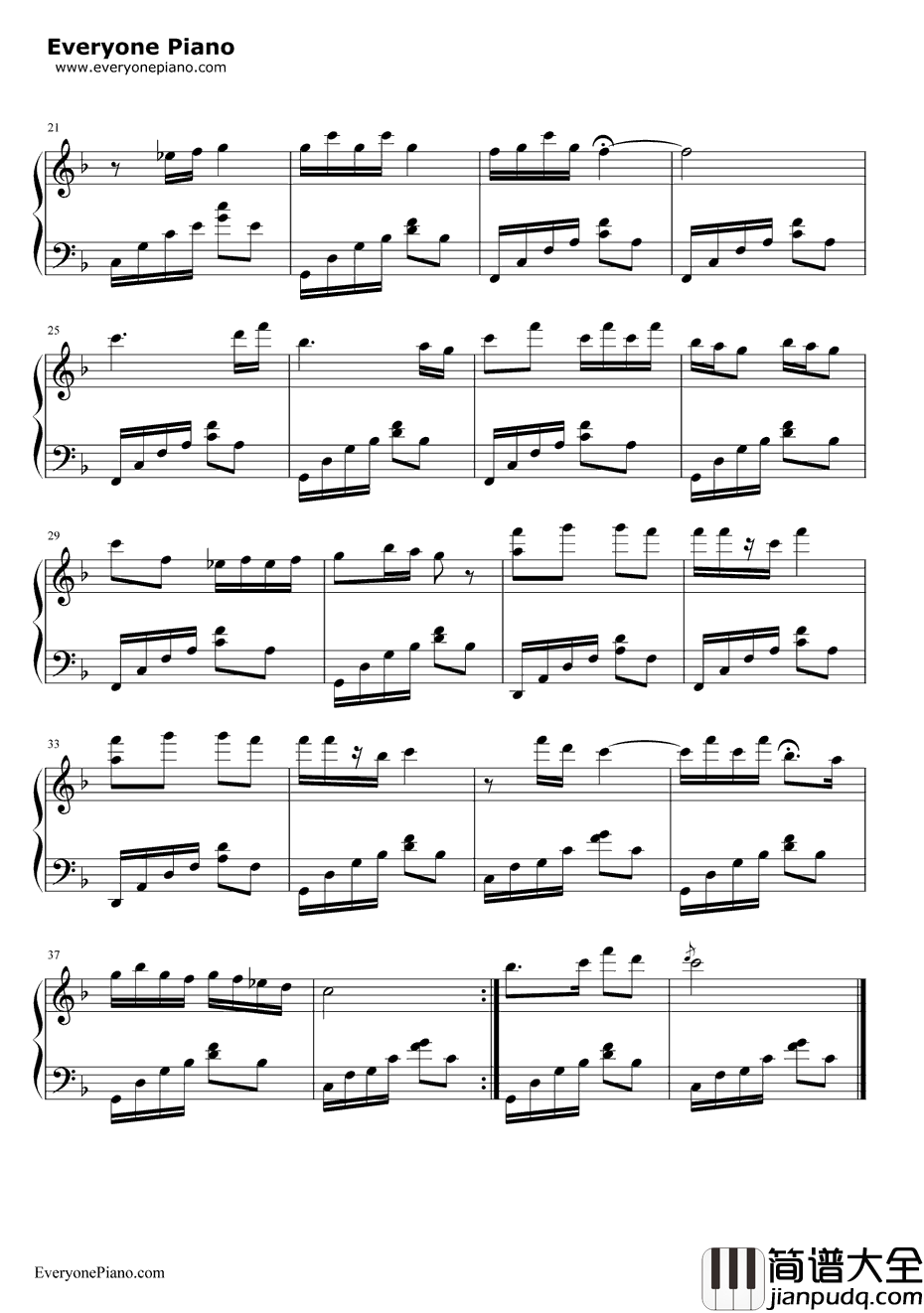 月亮走我也走钢琴谱_胡积英