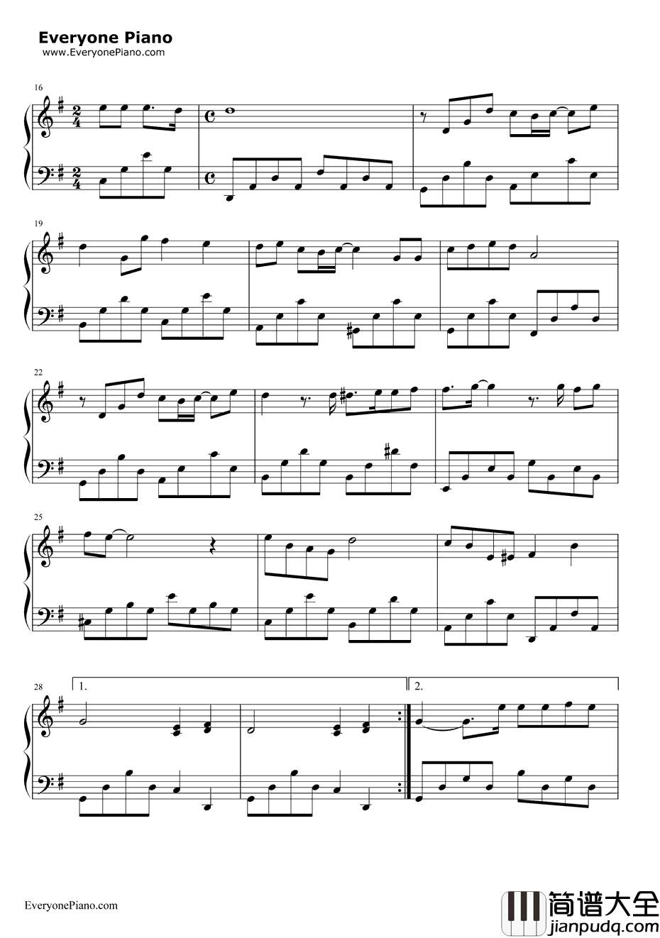 I_Believe钢琴谱_申升勋_我的野蛮女友主题曲