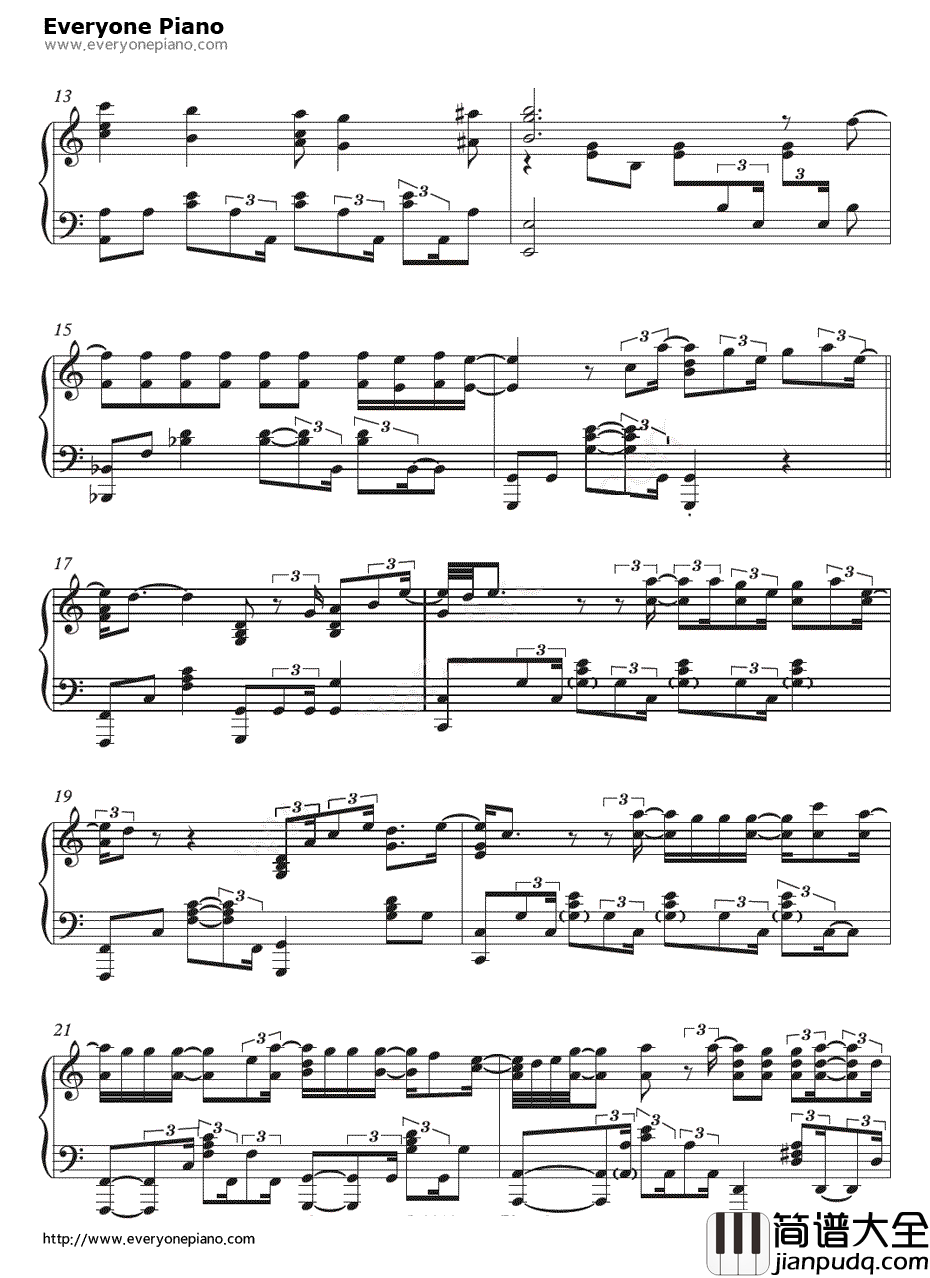 When_I_Was_Your_Man钢琴谱_Bruno_Mars