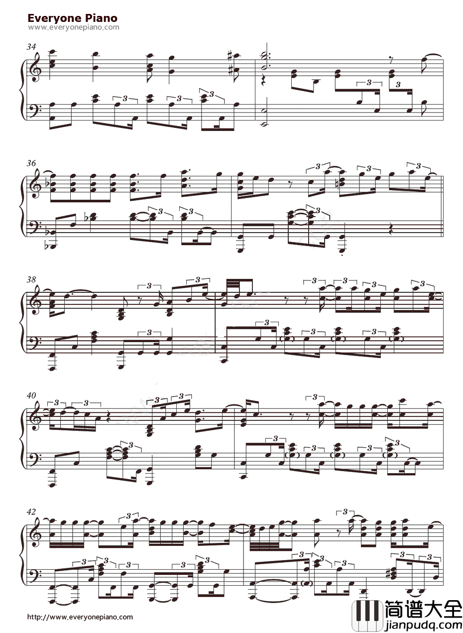 When_I_Was_Your_Man钢琴谱_Bruno_Mars