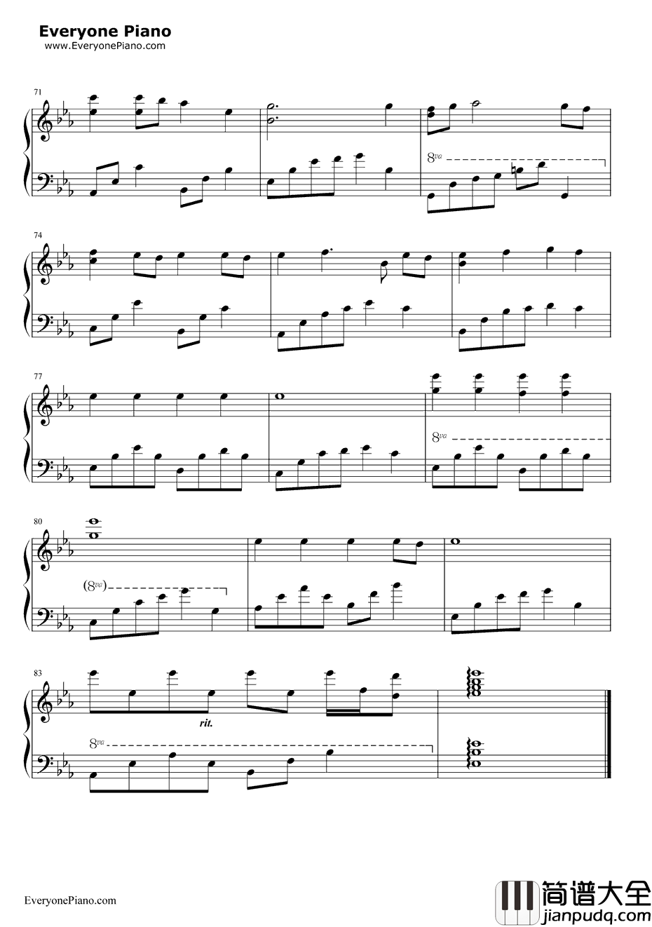 第105天钢琴谱_pianoboy