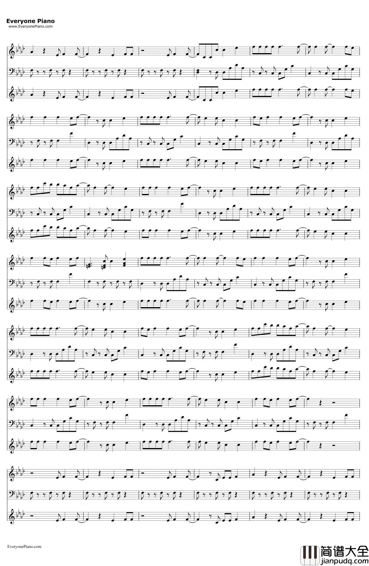 Happy钢琴谱_PharrellWilliams