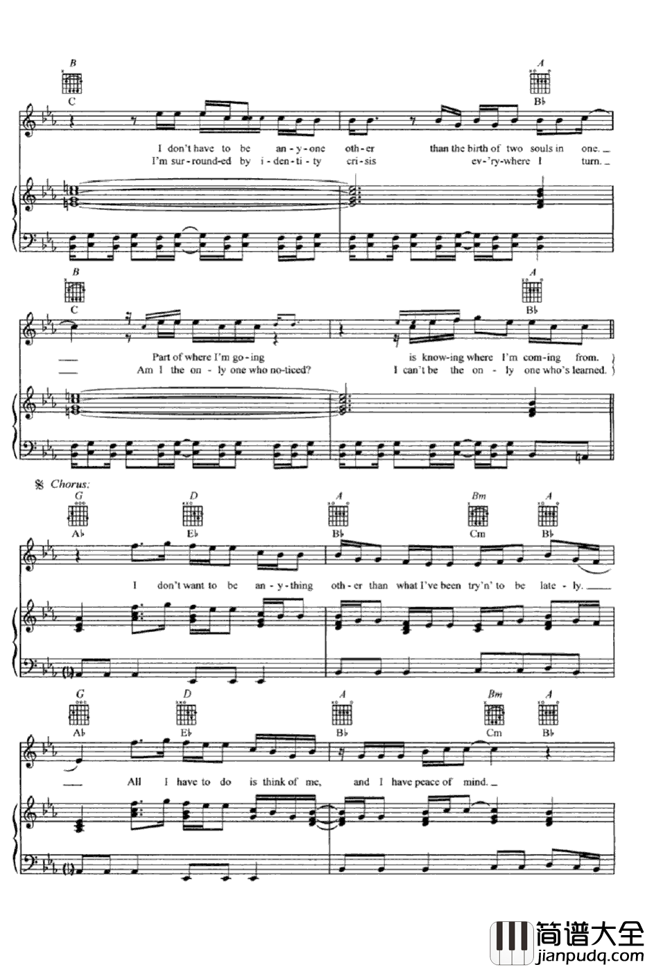 I_Don't_Wantto_Be钢琴谱_Gavin_De_Graw