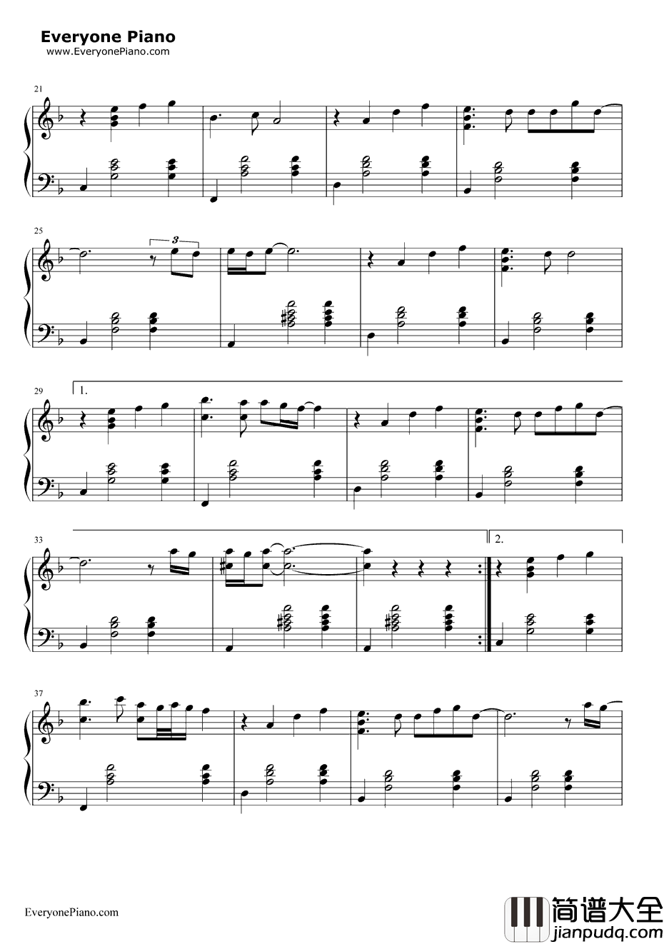 拯救钢琴谱_孙楠_爱我你怕了吗片头曲