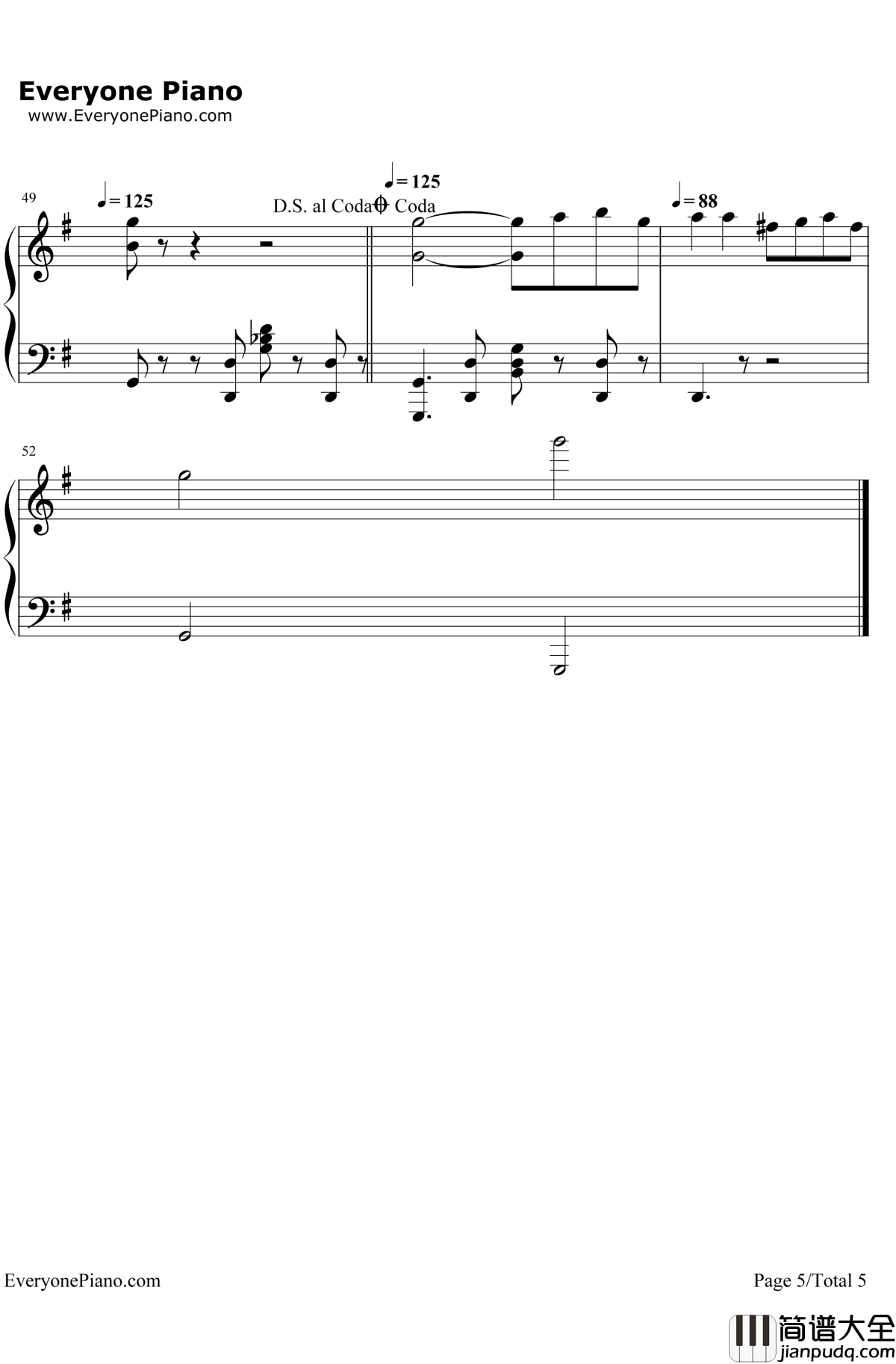 Por_una_Cabeza钢琴谱_CarlosGardel_一步之遥_闻香识女人OST