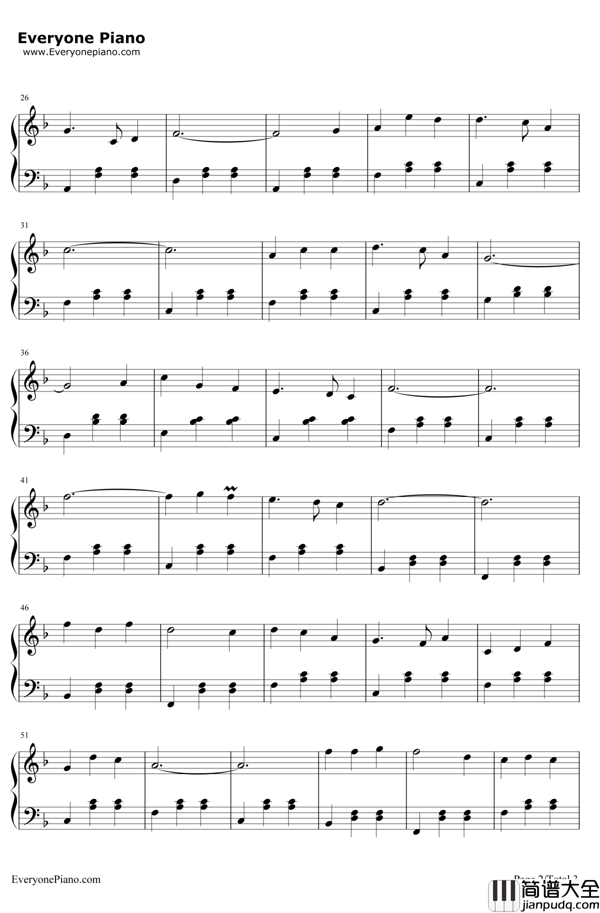 我们的生活充满阳光钢琴谱_于淑珍_甜蜜的事业主题曲